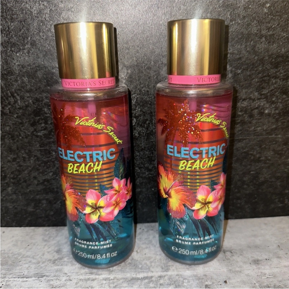 2 Lot Victoria's Secret Electric Beach Fragrance Mist 8.4 oz Limited